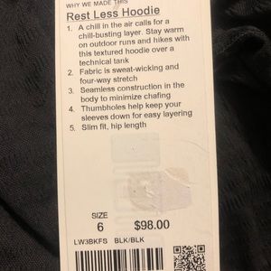 Lululemon hoodie NWT size 6